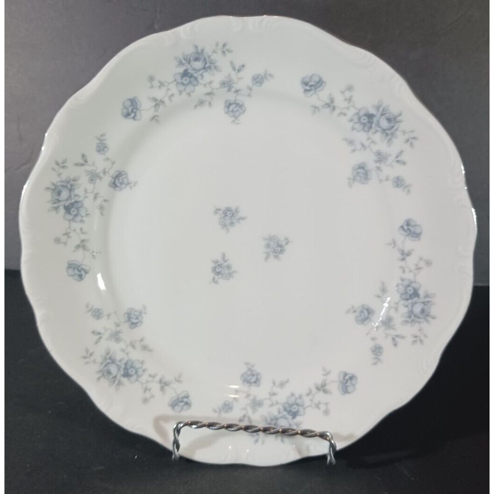 BLUE GARLAND SALAD PLATE JOHANN HAVILAND Bavaria Germany 7 5/8"